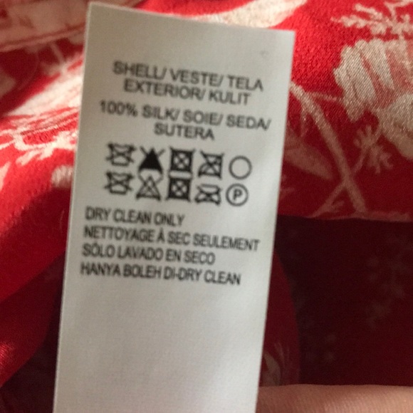 1 LEFT! NEW Lucky Brand red ruffle silk top - Picture 6 of 8